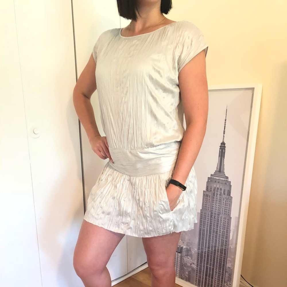 Theory silver dress